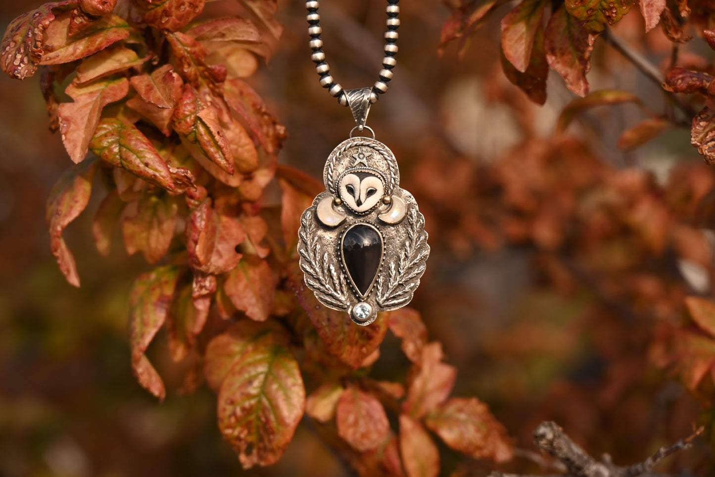 Whisperveil | Laura Mears Porcelain Owl Pendant