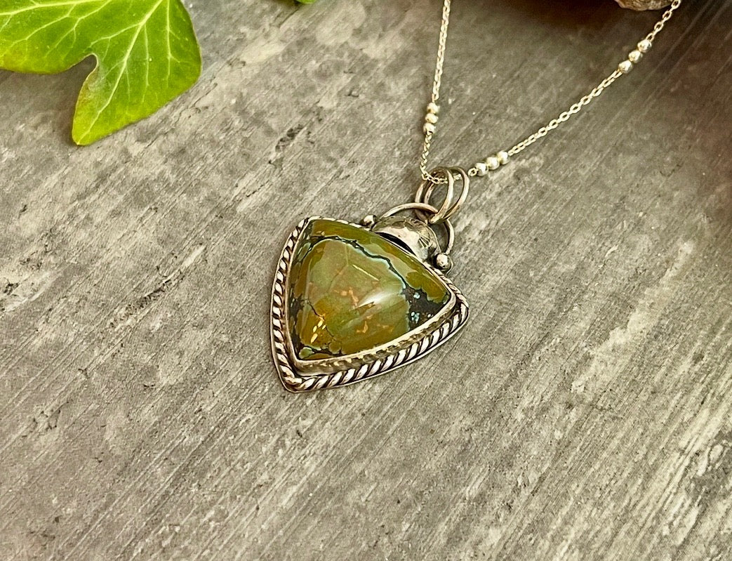 "Kindred Currents"- Treasure Mountain Turquoise Pendant