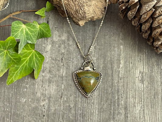 "Kindred Currents"- Treasure Mountain Turquoise Pendant