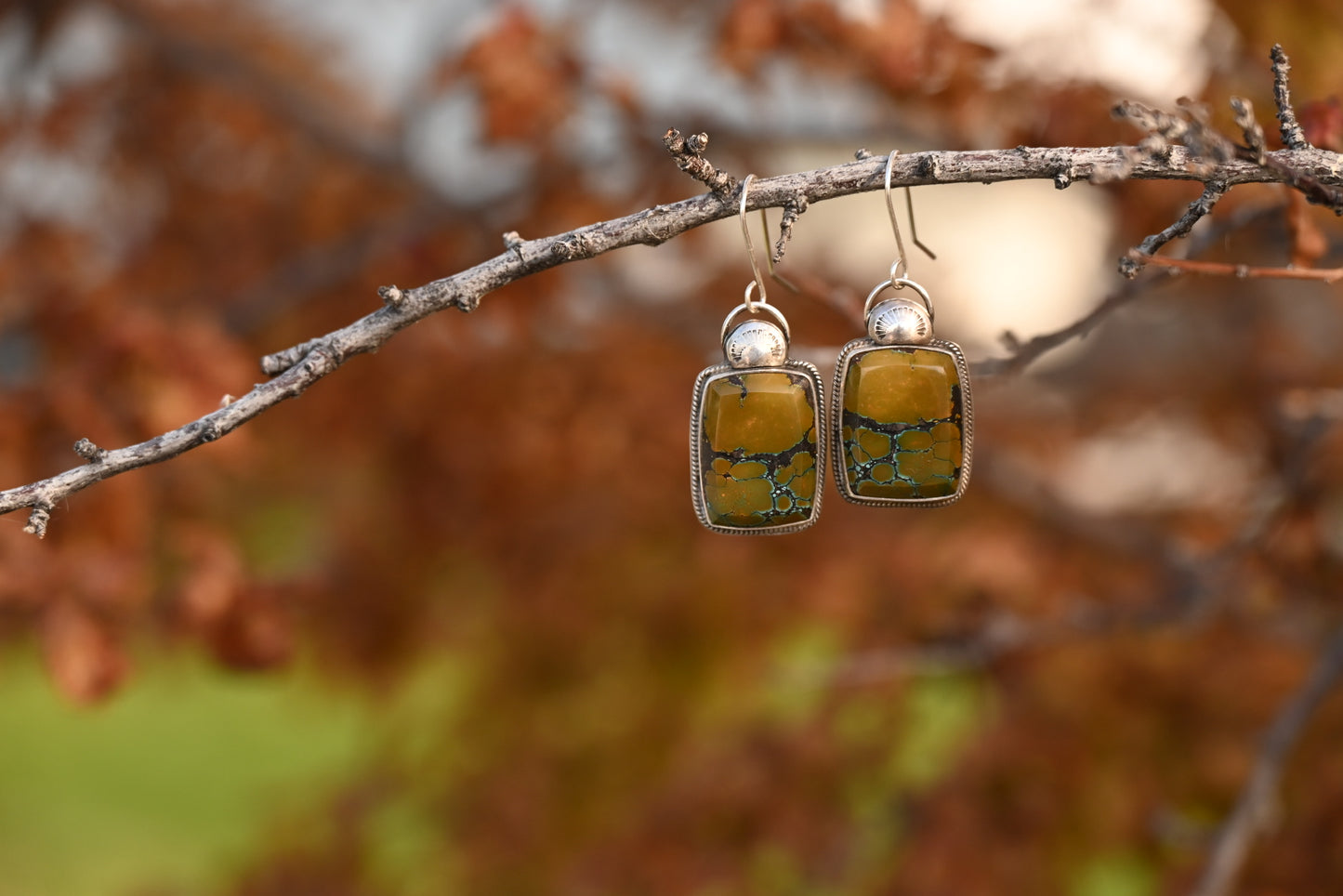 "Kindred Currents"- Treasure Mountain Turquoise Earrings