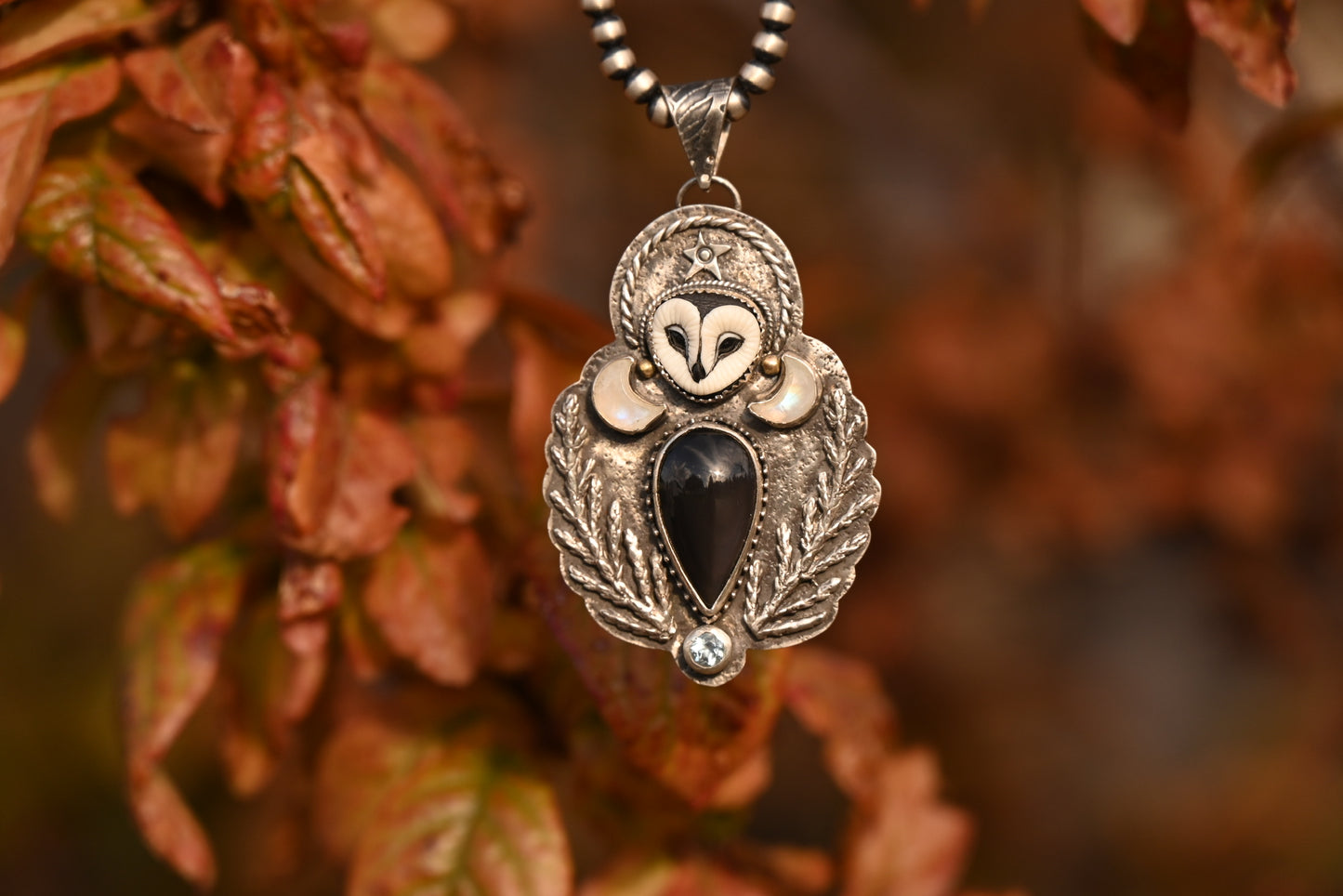 Whisperveil | Laura Mears Porcelain Owl Pendant