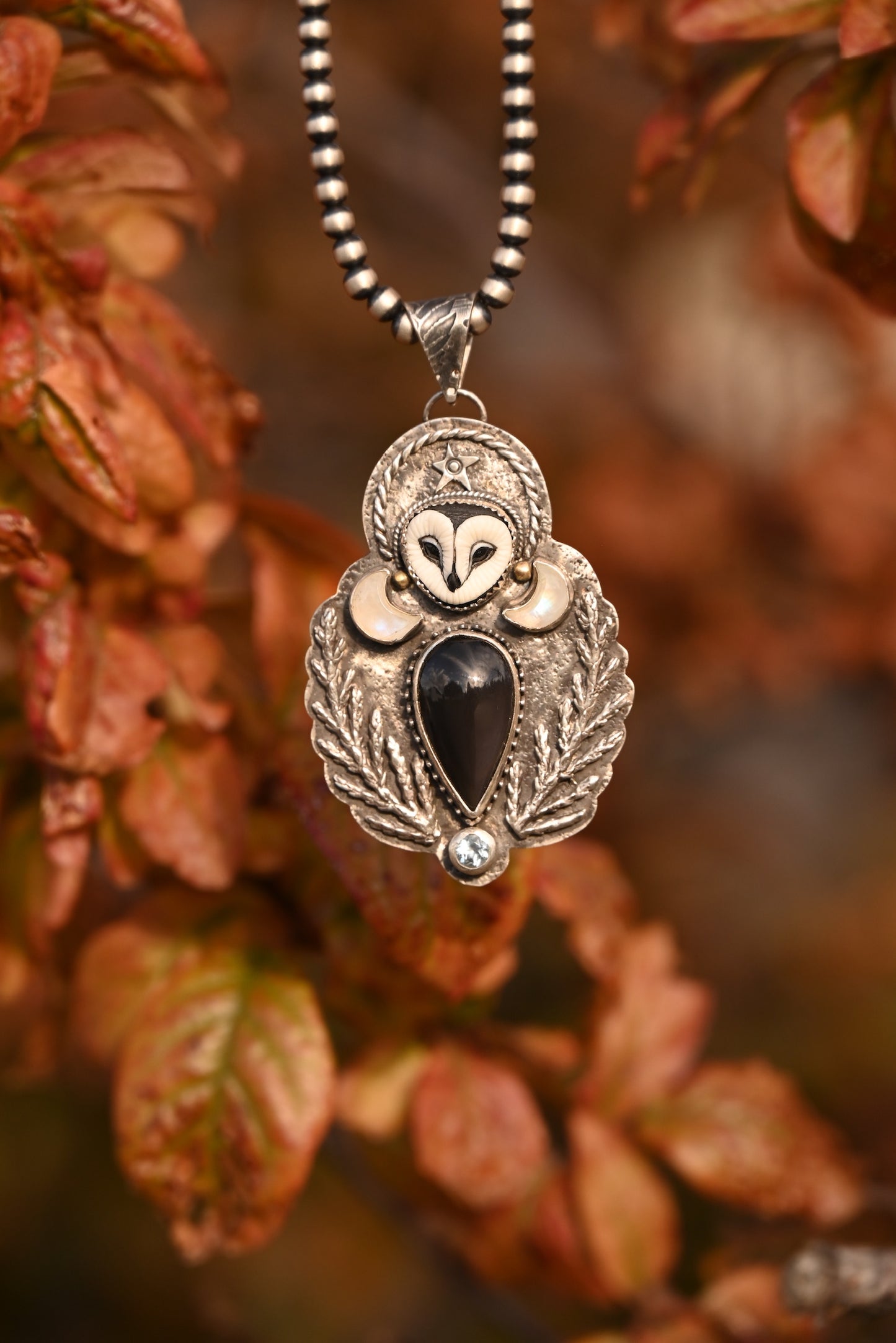Whisperveil | Laura Mears Porcelain Owl Pendant