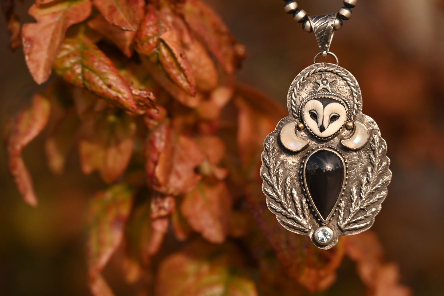 Whisperveil | Laura Mears Porcelain Owl Pendant