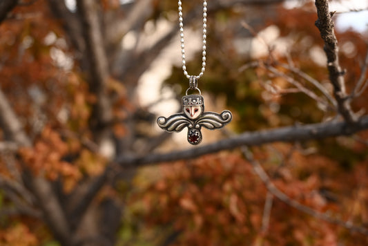 "The Watcher in the Bramble Wood" Laura Mears Porcelain Pendant