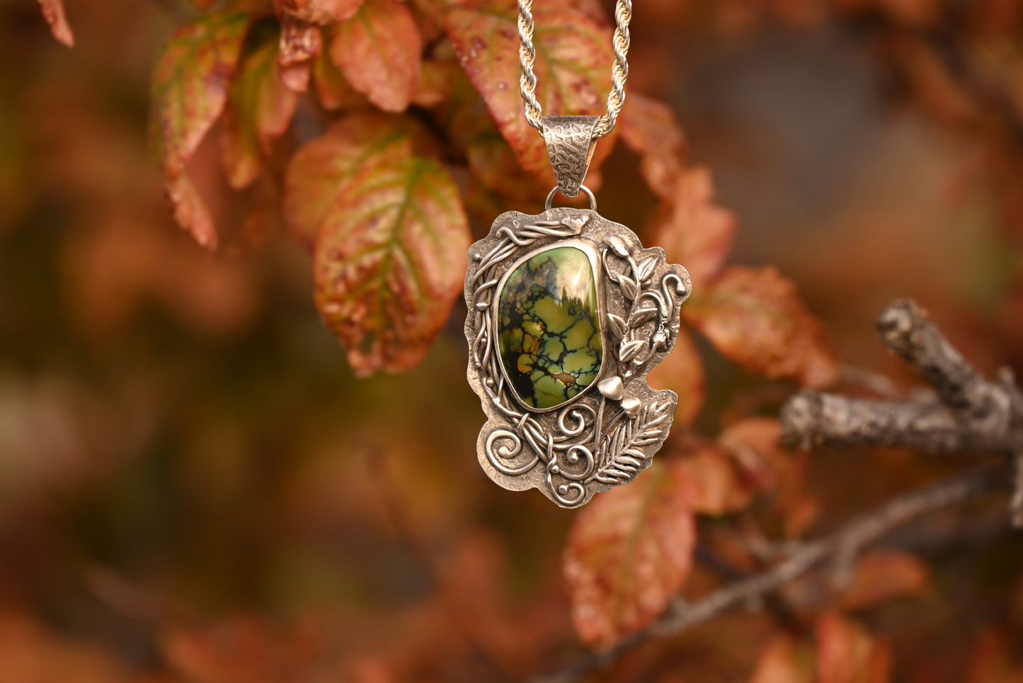 Whispers of the Earth | Snowville Variscite Pendant