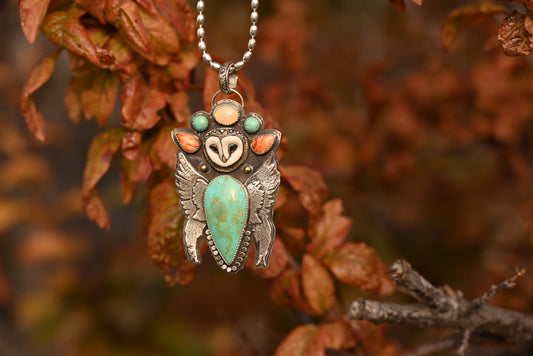 The Dawnkeeper | Rising Phoenix Turquoise Pendant