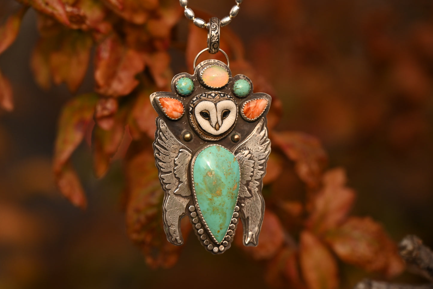 The Dawnkeeper | Rising Phoenix Turquoise Pendant