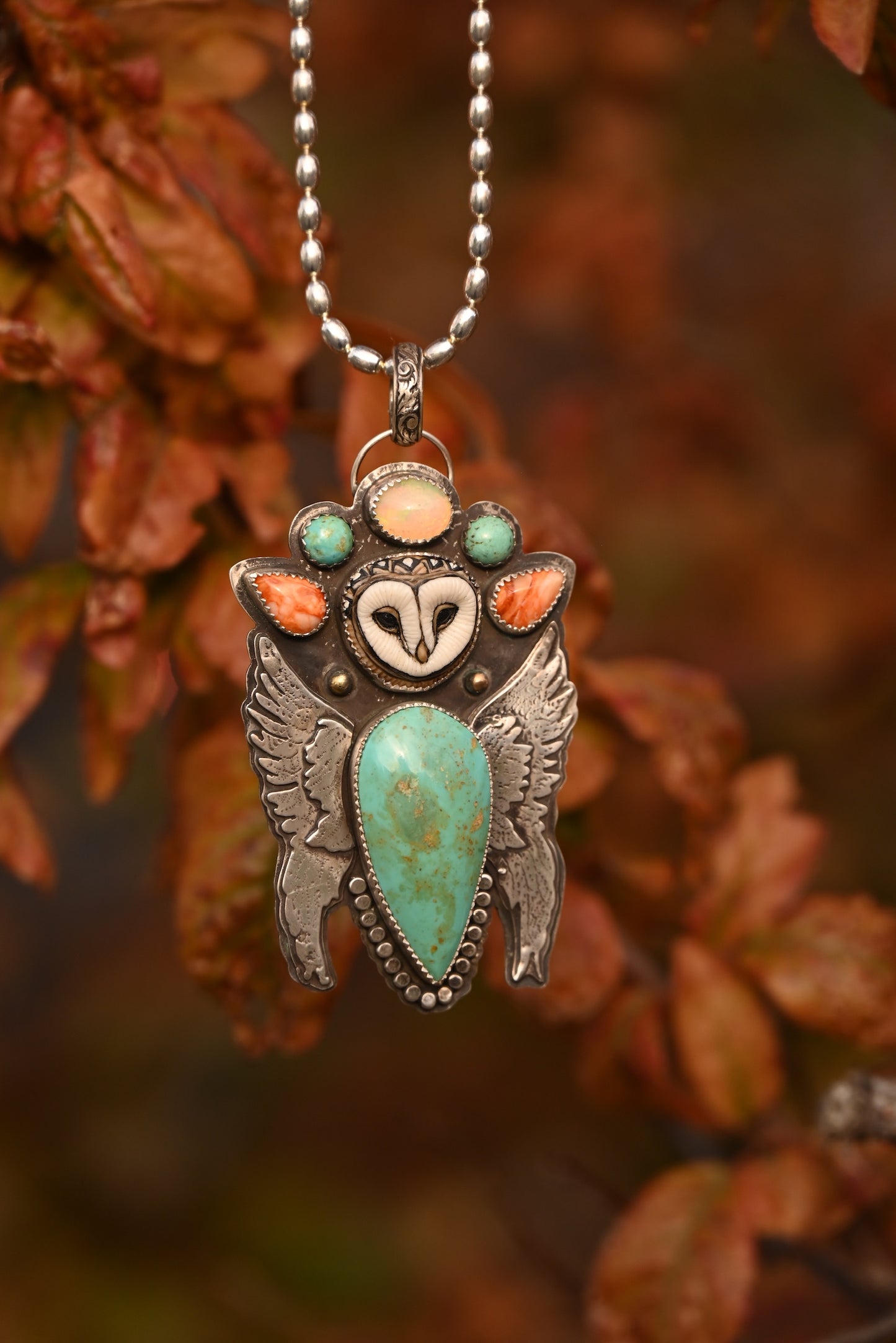 The Dawnkeeper | Rising Phoenix Turquoise Pendant