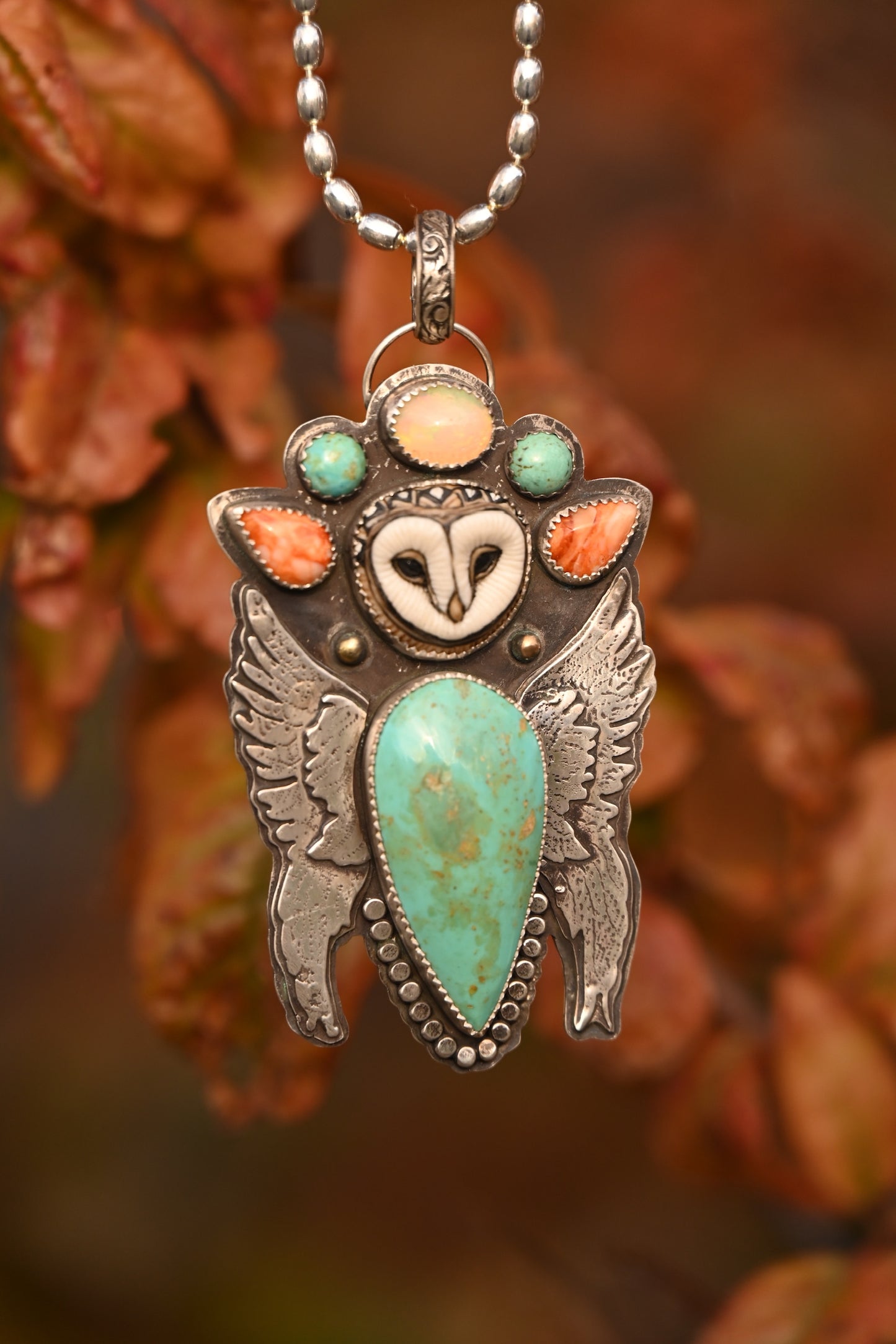 The Dawnkeeper | Rising Phoenix Turquoise Pendant