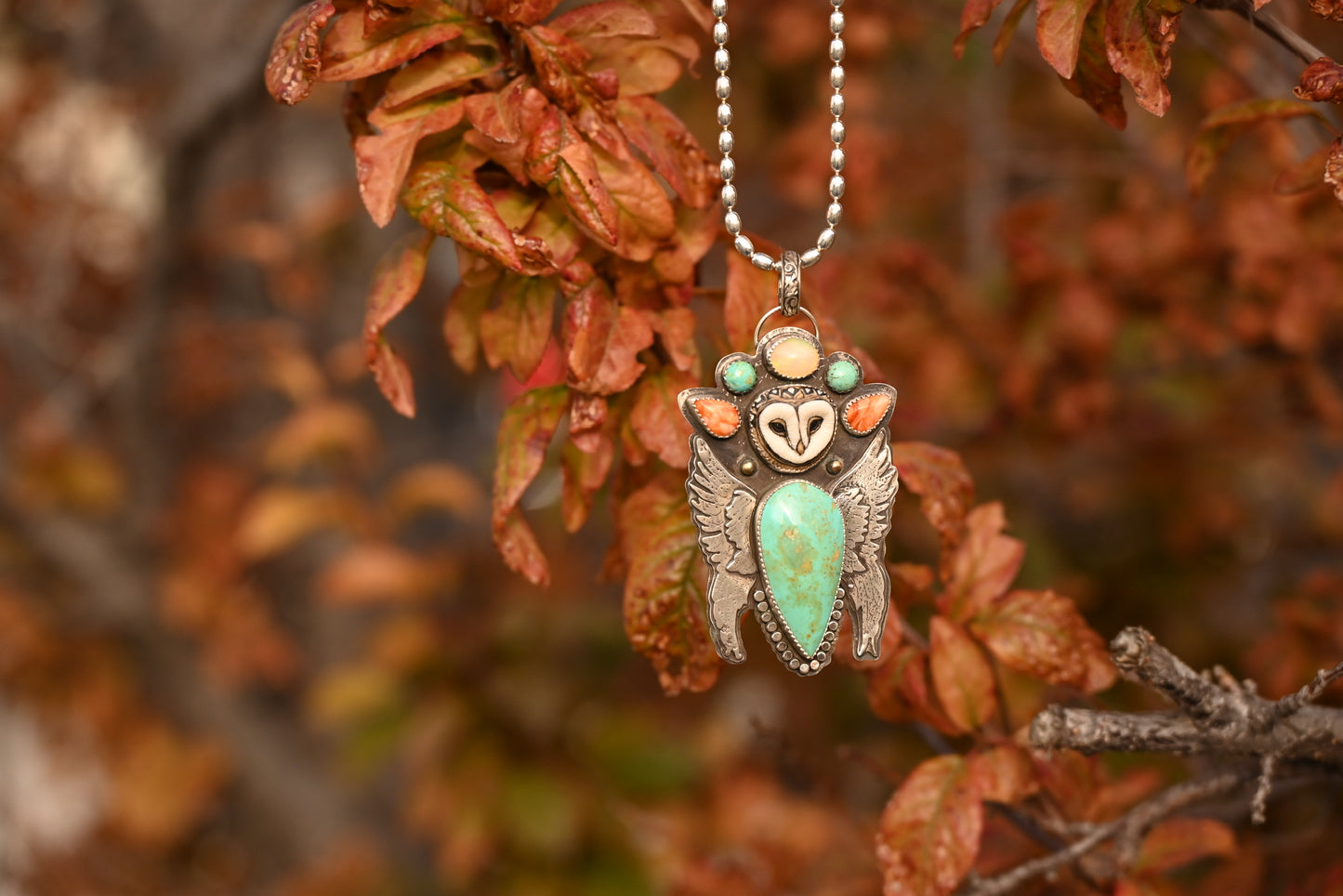 The Dawnkeeper | Rising Phoenix Turquoise Pendant