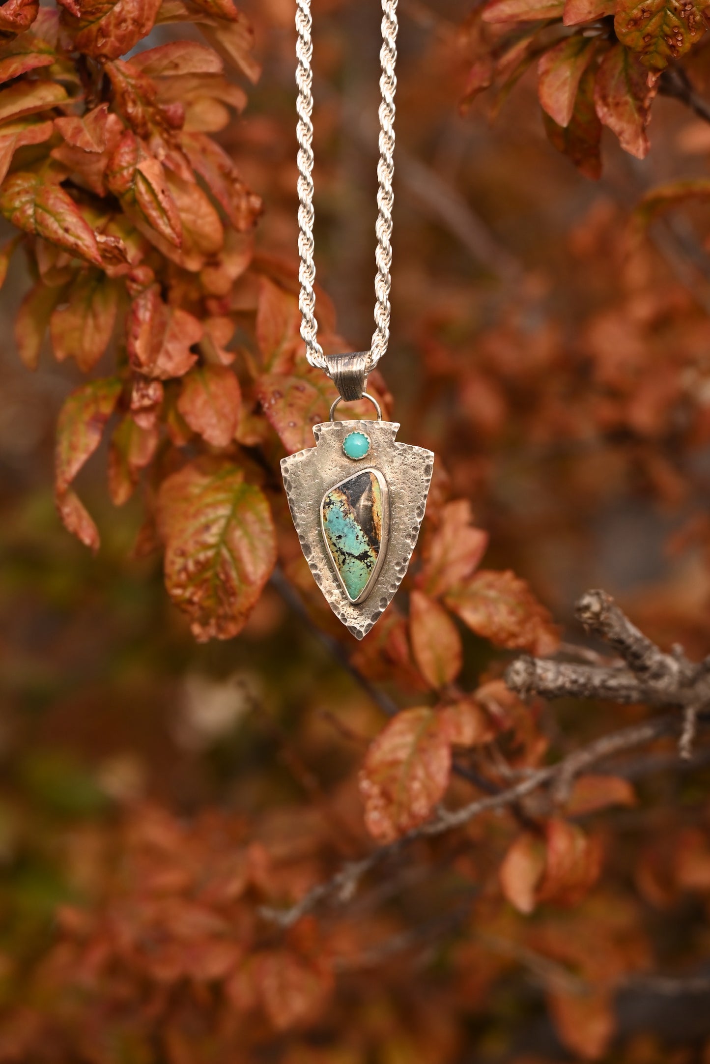 Blackjack Turquoise | Unisex Arrowhead Pendant