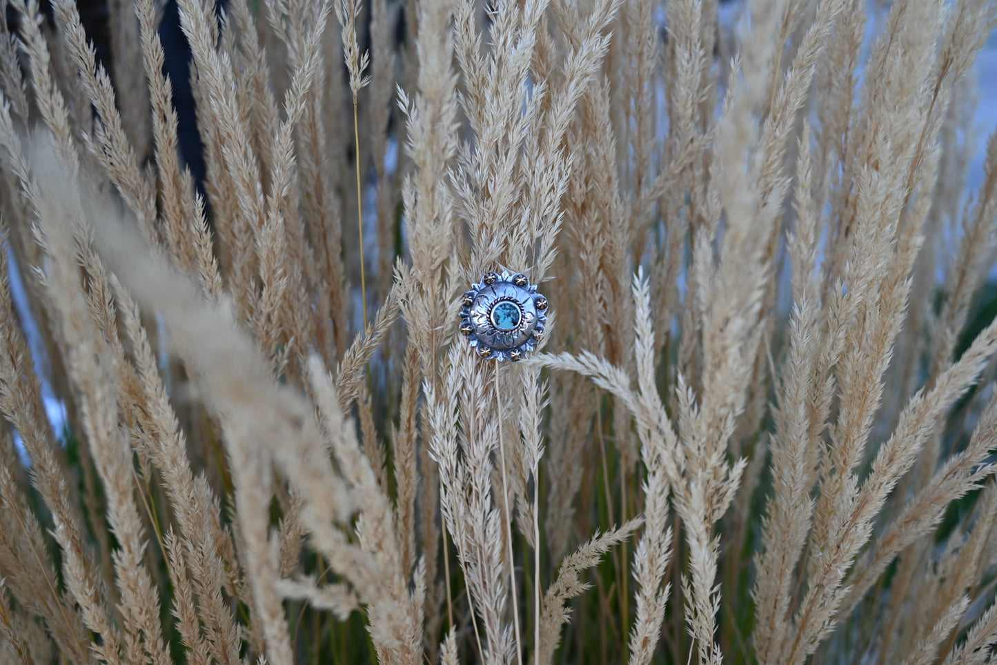 Hat band or scarf pull | Gold Accents & Turquoise