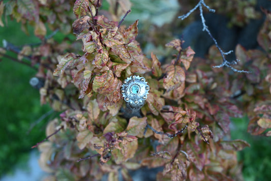 Hat band or scarf pull | Gold Accents & Turquoise