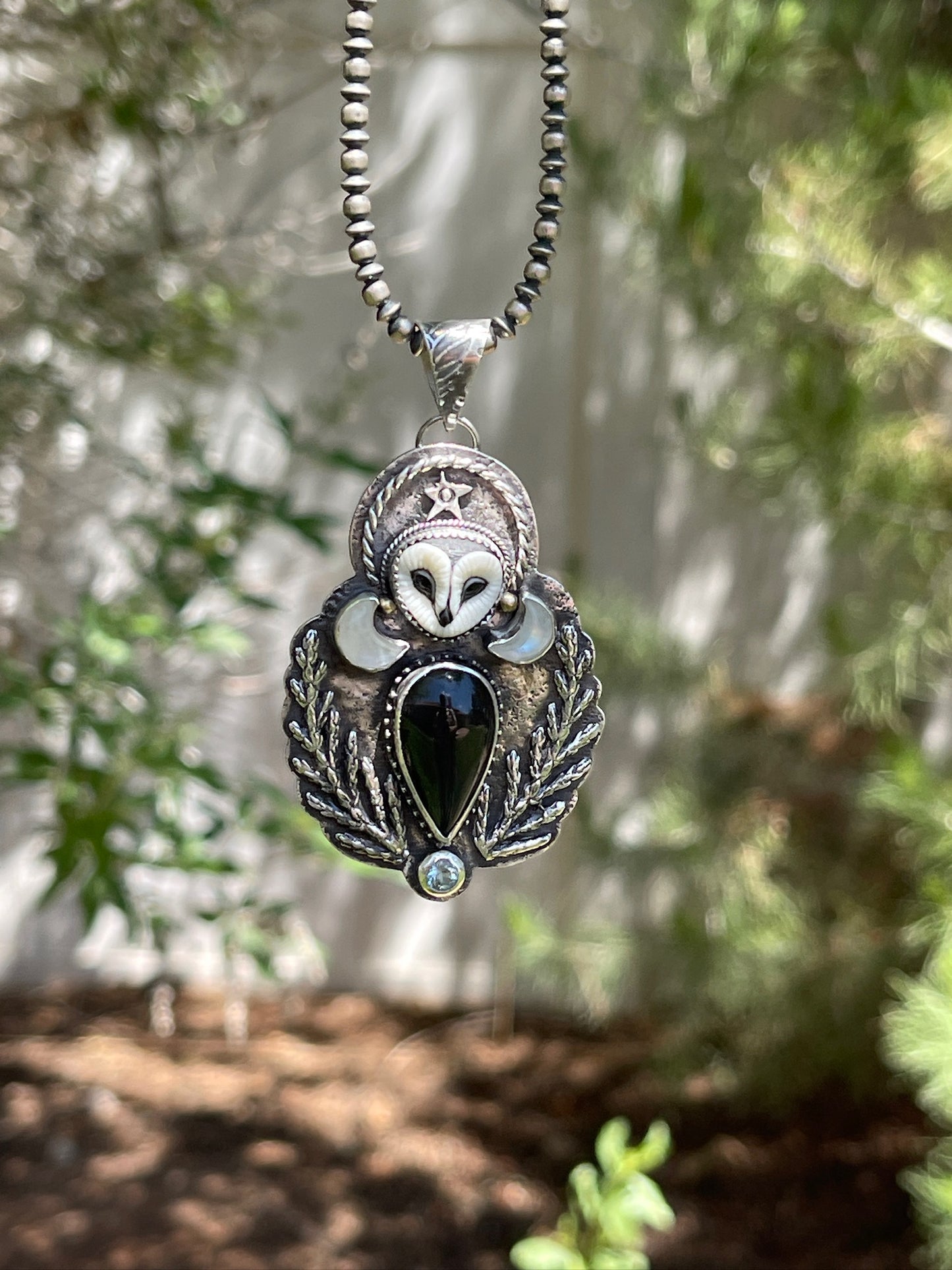 Whisperveil | Laura Mears Porcelain Owl Pendant