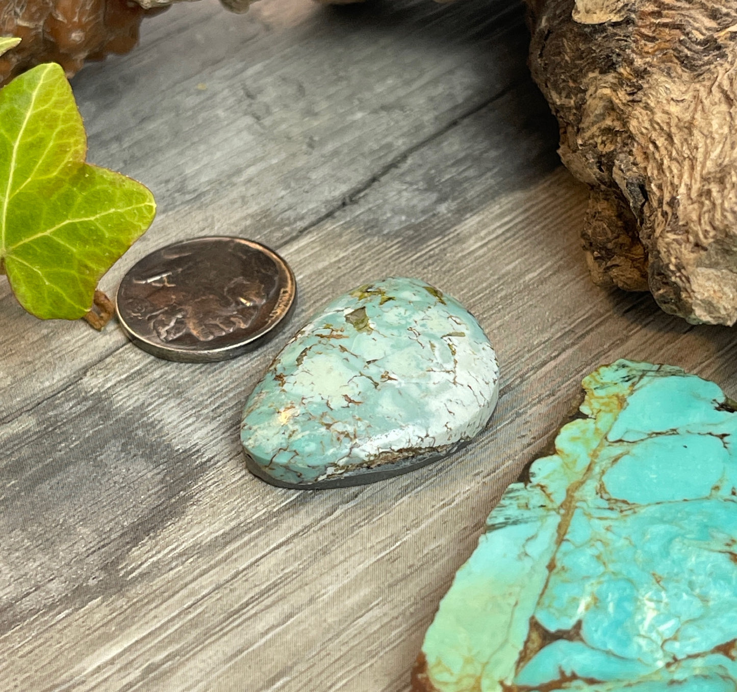 Shadow Box Ring- Gobi Turquoise- 43 Carat