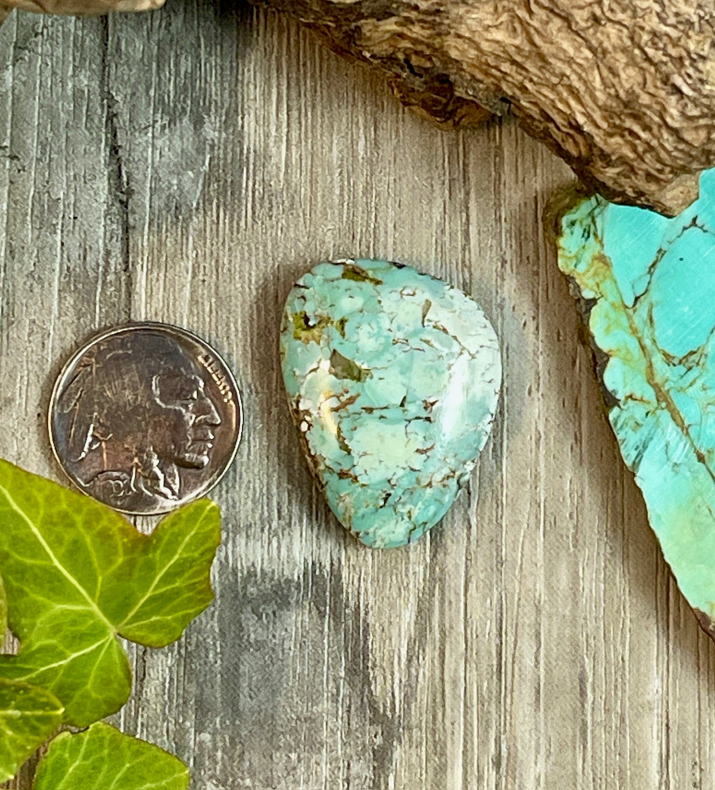 Shadow Box Ring- Gobi Turquoise- 43 Carat