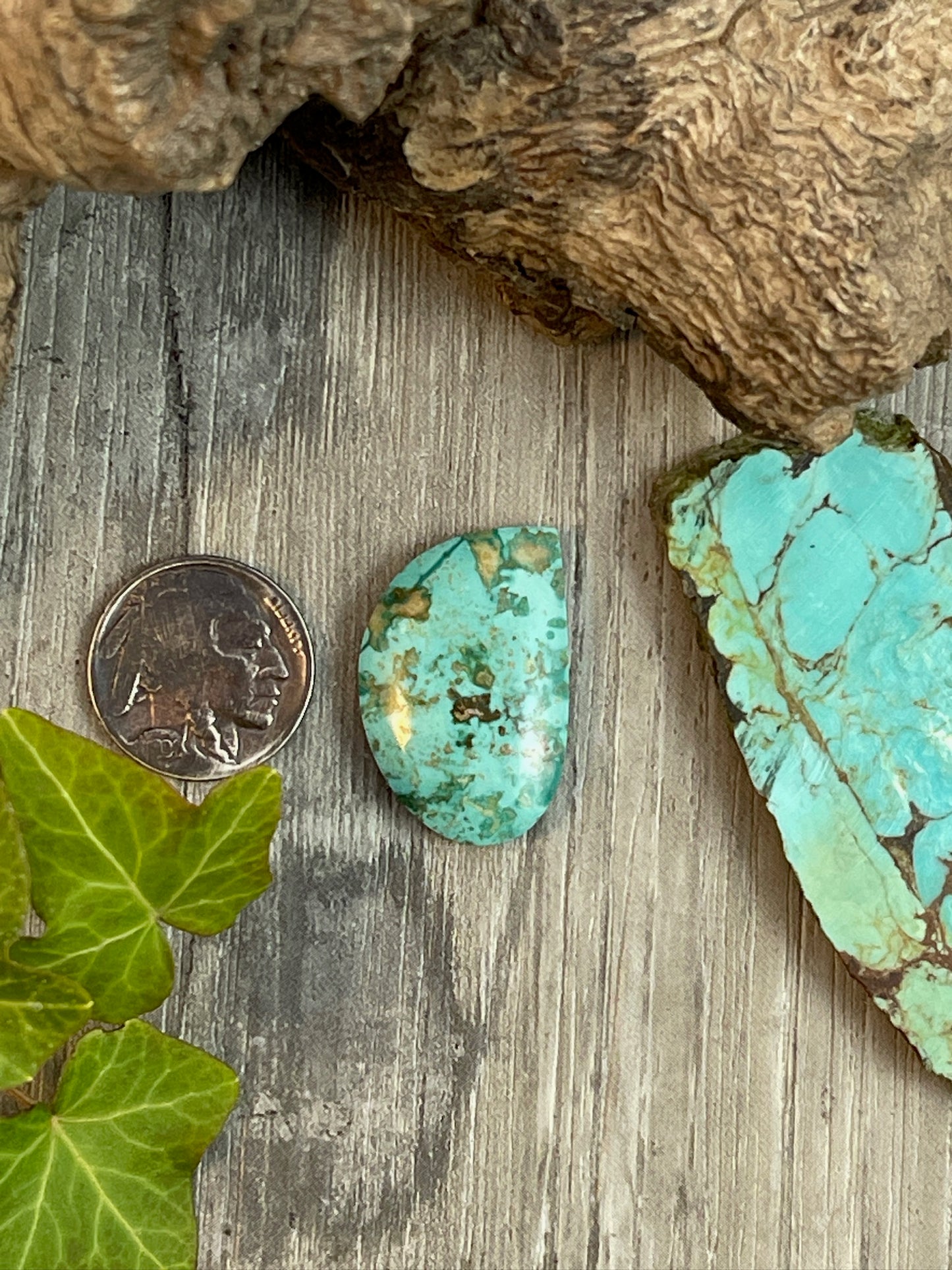 Shadow Box Ring- Swail Peak Turquoise- 33 Carat