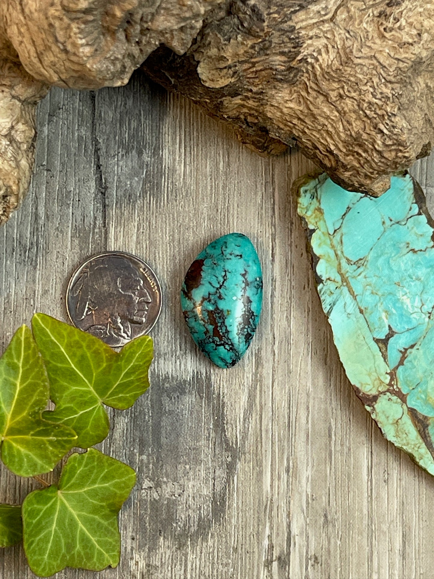 Shadow Box Ring- Ma’anshan Turquoise or Red Skin Turquoise- 25 Carat