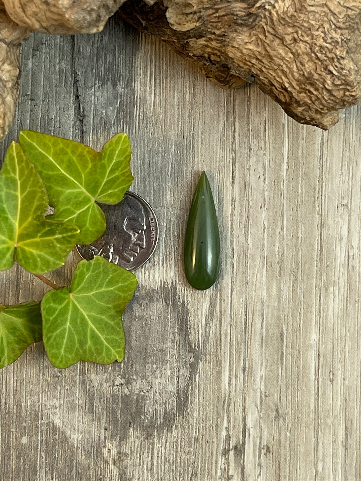 Crowned Teardrop- Wyoming Jade- 10 Carat