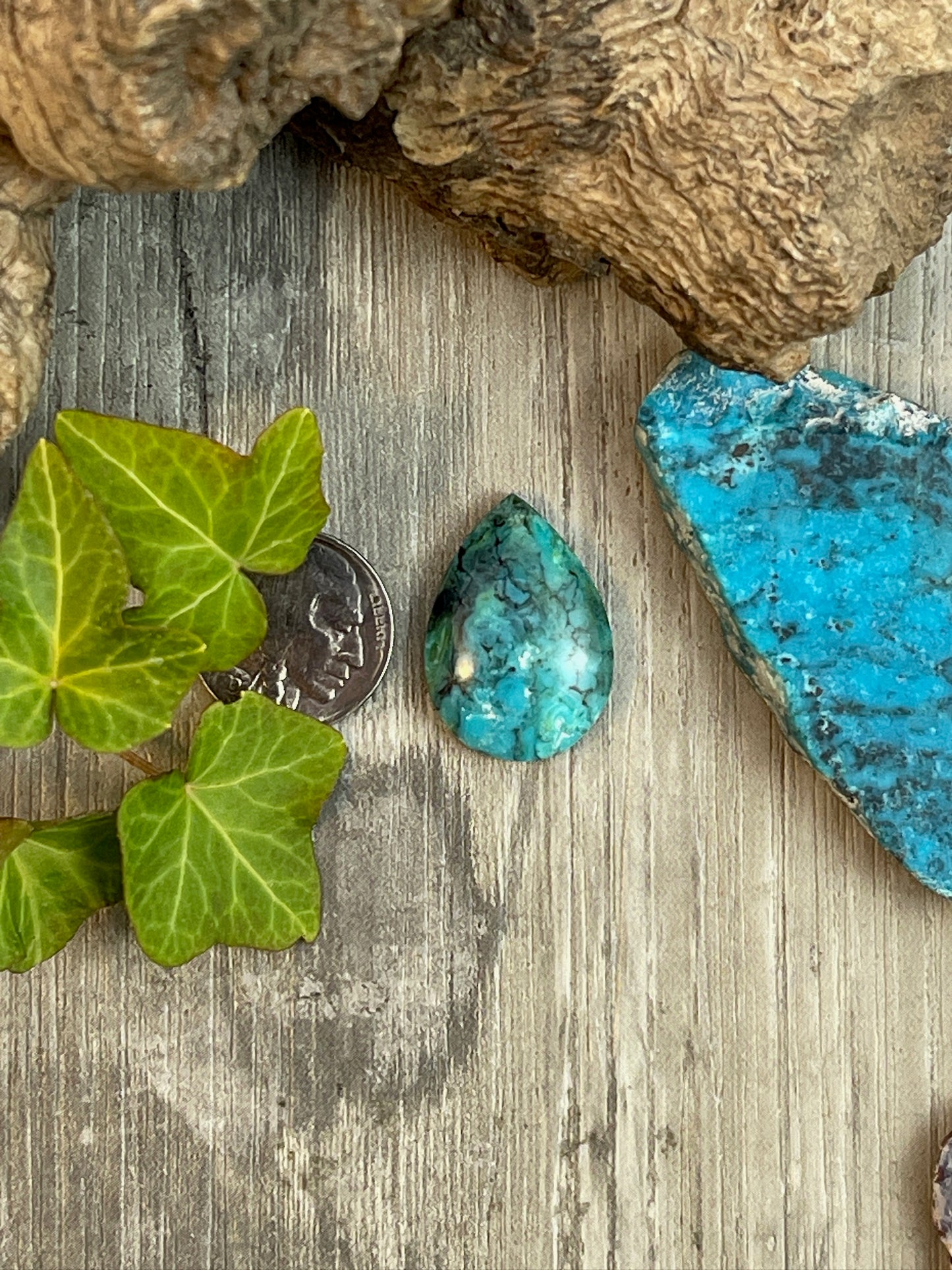 Chunky Boho- Old Nevada Turquoise- 22 Carat