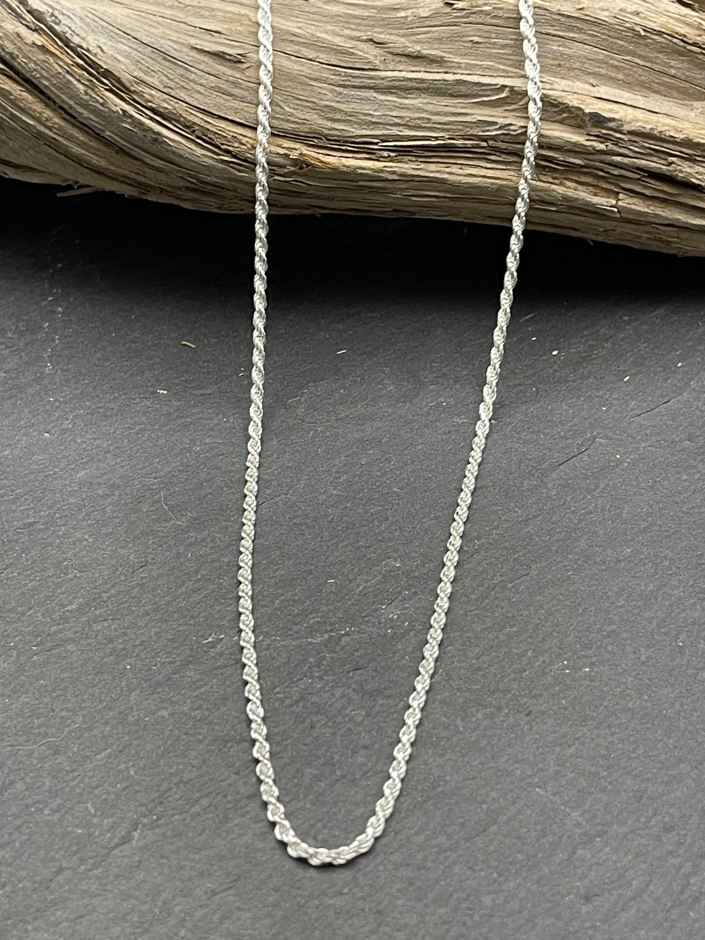 20" Sterling silver rope chain