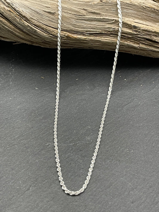 20" Sterling silver rope chain