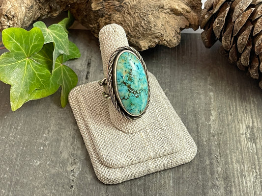 Kingman Turquoise Ring set in Sterling Silver